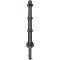 Dekorativ puller i aluminium | serie 495B | fastmonteret, til indst�bning i beton med jordanker, total l�ngde ca. 1300 mm | uden �je